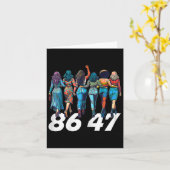 86 47 Anti Trump Grappige Vrouwen Meisjes Retro 86 Kaart (Gele Bloem)