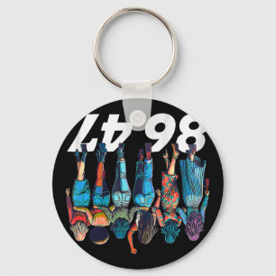 86 47 Anti Trump Grappige Vrouwen Meisjes Retro 86 Sleutelhanger