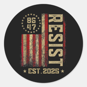 86 47 Anti-Trump verzet zich tegen impeach Trump i Ronde Sticker