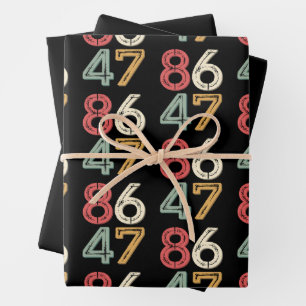 86 47 Anti Trump Vintage 80s Retro Stijl Inpakpapier Vel