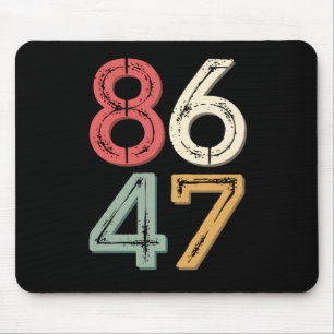 86 47 Anti Trump Vintage 80s Retro Stijl Muismat