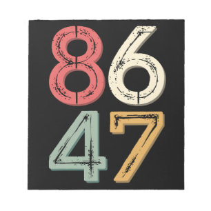 86 47 Anti Trump Vintage 80s Retro Stijl Notitieblok