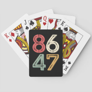 86 47 Anti Trump Vintage 80s Retro Stijl Pokerkaarten