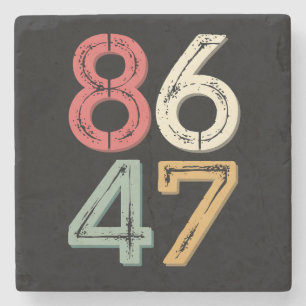 86 47 Anti Trump Vintage 80s Retro Stijl Stenen Onderzetter