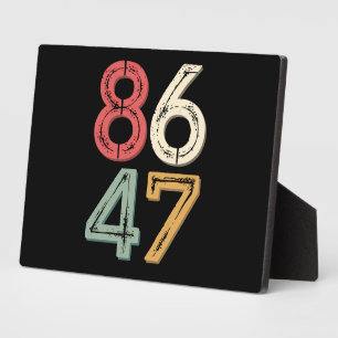 86 47 Anti Trump Vintage jaren 80 Retro Style Fotoplaat