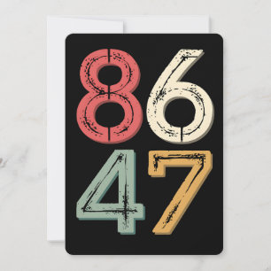 86 47 Anti Trump Vintage jaren 80 Retro Style Kaart