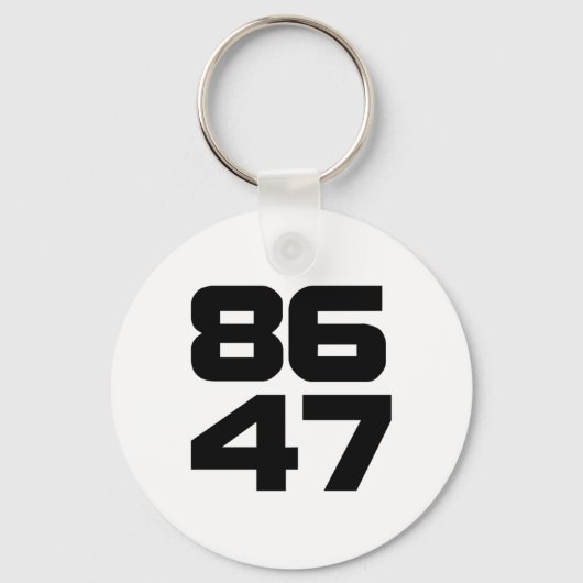 86 47 Bold Anti Trump Resist Project 2025 Sleutelhanger (Voorkant)
