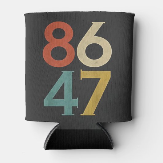 86 47 Dump Trump Cool Retro Anti-Trump Blikjeskoeler (Voorkant)