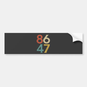 86 47 Dump Trump Cool Retro Anti-Trump Bumpersticker