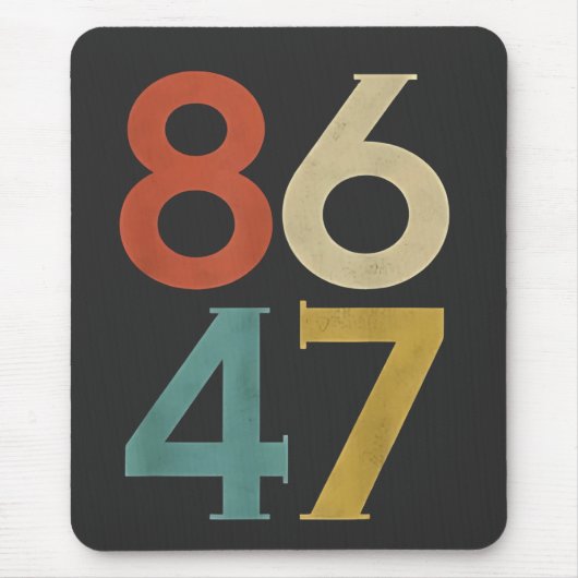 86 47 Dump Trump Cool Retro Anti-Trump Muismat (Voorkant)