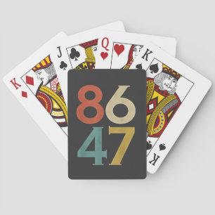 86 47 Dump Trump Cool Retro Anti-Trump Pokerkaarten