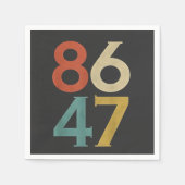 86 47 Dump Trump Cool Retro Anti-Trump Servet (Voorkant)