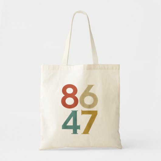 86 47 Dump Trump Cool Retro Anti-Trump Tote Bag (Voorkant)