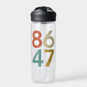 86 47 Dump Trump Cool Retro Anti-Trump Waterfles