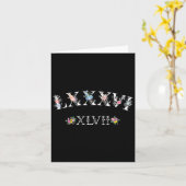 86 47 Romeinse cijfers Floral 8647 Subtiele anti T Kaart (Gele Bloem)