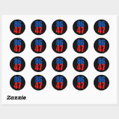 86 47 Trump Protest Ronde Sticker (Vel)