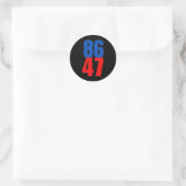 86 47 Trump Protest Ronde Sticker (Tas)