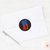 86 47 Trump Protest Ronde Sticker (Envelop)