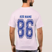 86 Aangepast Jersey T-shirt (Achterkant)