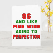 86 en als fijne wijn veroudering tot in de perfect kaart (Gele Bloem)