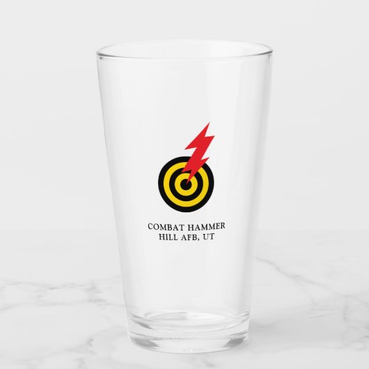 86 FWS Bullseye - Hill AFB UT Pint Glass Glas (Voorkant)