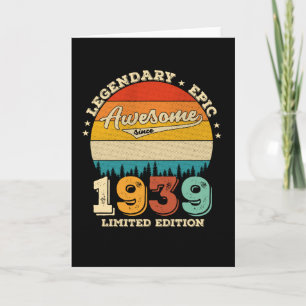 86 jaar oud 1939 Retro Geweldige 90ste verjaardags Kaart