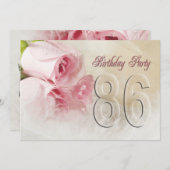 86 jaar verjaardagsfeest kaart (Voorkant / Achterkant)