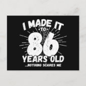 86-jarige sarcastische meme grappige 86e verjaarda briefkaart (Voorkant)