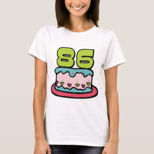 86-jarige verjaardagskaart t-shirt