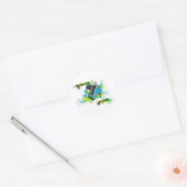 86 Stadskajak 5 Ronde Sticker (Envelop)
