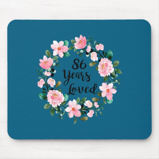 86 Years Loved Men Women 86 Years Old Cool 86th Bi Muismat (Voorkant)