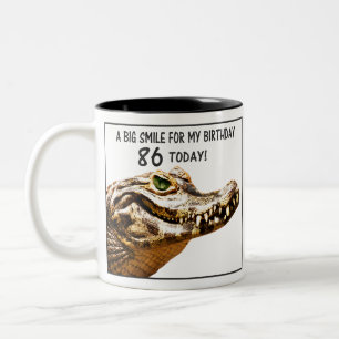 86e 'Birthday Alligator Smile' Tweekleurige Koffiemok