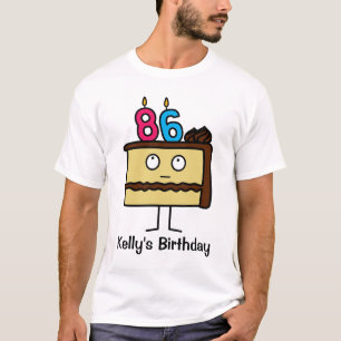86e Birthday Cake met kaarsen T-shirt
