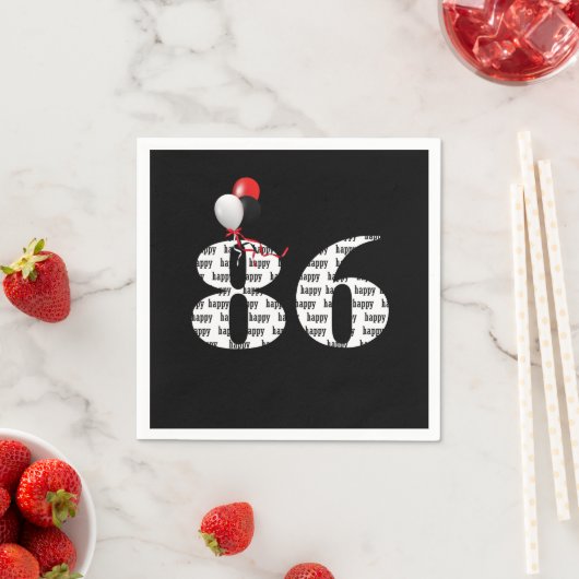 86e Birthday party ballonnen Servet (Insitu)