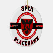 86E INFANTRY DIVISION "BLACKHAWK" KERAMISCH ORNAMENT (Rechts)