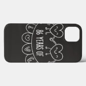 86e Jubileum Gift Chalk Hearts Case-Mate iPhone Case (Achterkant (horizontaal))