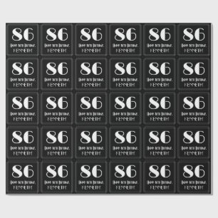 86e verjaardag - Art Deco geïnspireerde look "86", Cadeaupapier