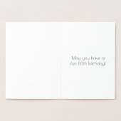 86e verjaardag - Art Deco geïnspireerde look "86"  Folie Kaarten (Binnen)