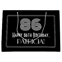 86e verjaardag — Art Deco geïnspireerde look "86"  Groot Cadeauzakje