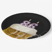 86e verjaardag bier op zwart Bord (Gekanteld)