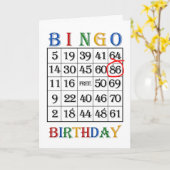 86e verjaardag Bingo kaart (Gele Bloem)