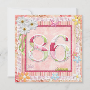 86e verjaardag feest scrapbooking stijl kaart