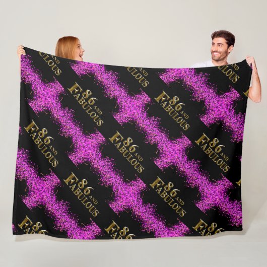 86e verjaardag fleece deken (In situ)