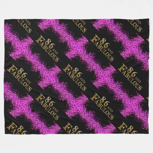 86e verjaardag fleece deken (Voorkant (Horizontaal))