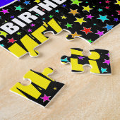 86e verjaardag — Fun, kleurrijk Star Field Pattern Legpuzzel (Zijkant)
