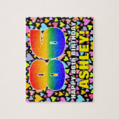 86e verjaardag — Fun, liefhebbende hartvormen + "8 Legpuzzel (Verticaal)