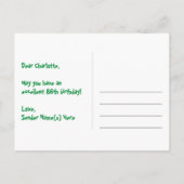 86e verjaardag: Fun sterren patroon, Regenboog 86, Briefkaart (Achterkant)