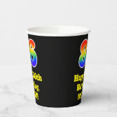 86e verjaardag: Kleurrijk, Leuk, Spannend, Regenbo Papieren Bekers (Links)