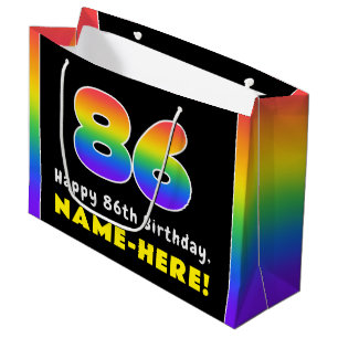 86e verjaardag: kleurrijke regenboog # 86, Naam va Groot Cadeauzakje