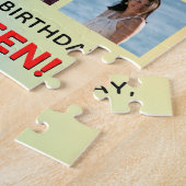 86e verjaardag: Leuke regenboog #, Aangepaste naam Legpuzzel (Zijkant)